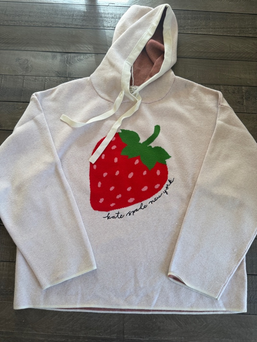 Kate Spade x Target Hooded Strawberry Hooded Sweatshirt Size Large